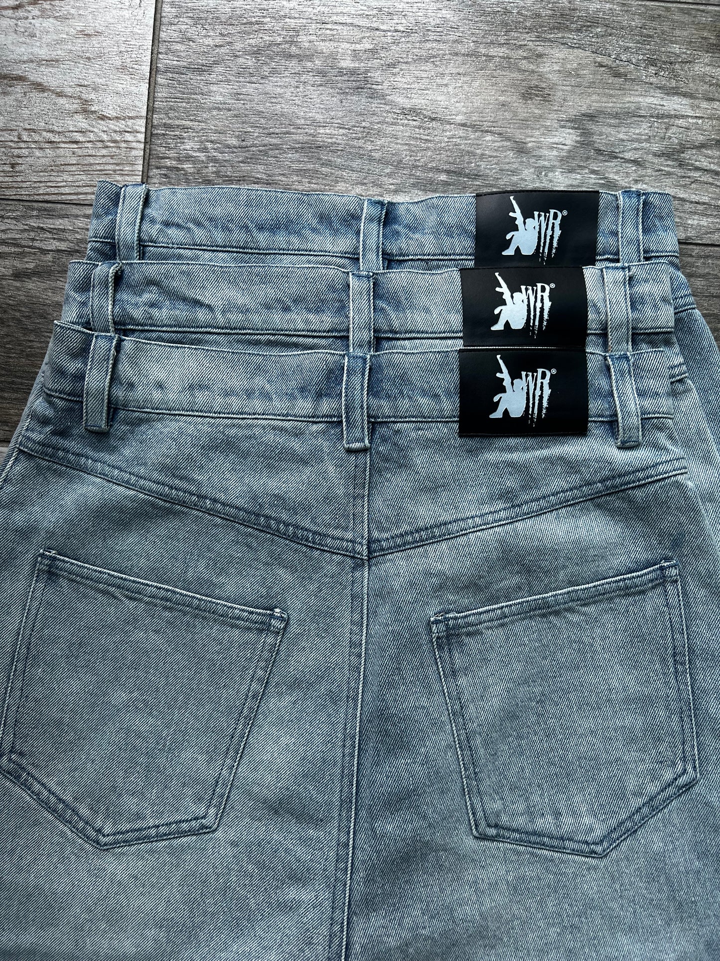 TRUST NO ONE JEAN SHORTS [PRE-MADE]