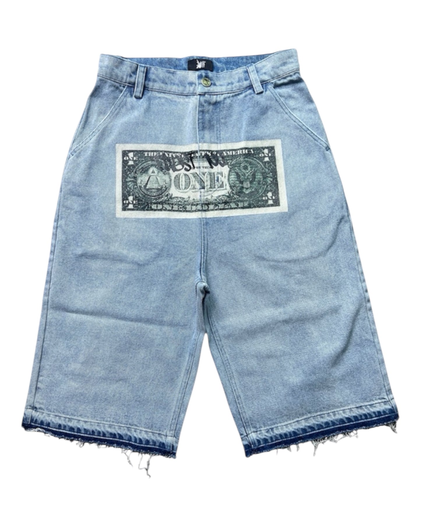 TRUST NO ONE JEAN SHORTS [PRE-MADE]